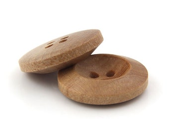 Handmade DIY Buttons Round Wooden Buttons Natural Four Holes Wooden Buttons Sweater Buttons (WBT3)