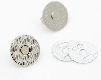 10mm / 14mm / 18mm Super Thin Magnetic Snaps / Closures / Buttons - 20 Sets - Silver / Antique Brass