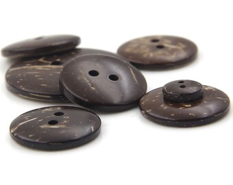 1 Pack of Natural Coconut Button Four Holes Coconut Shell Buttons Shirt Baby Sweater Buttons (WBT1)