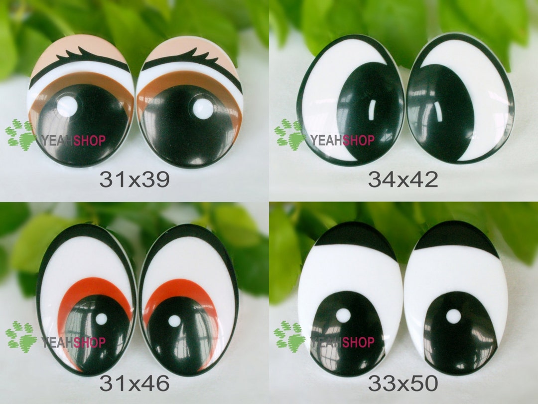 Plastic Comic Eyes / Safety Doll Eyes / Printed Eyes / Big Comic Eyes