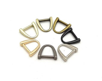 10pcs 10mm(3/8") Small D Rings bag hardware, crossbody bag fittings, bag making, metal rings, handmade bags, multi color (MBP3)