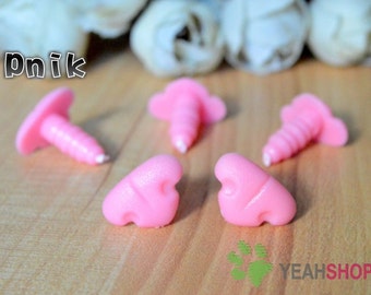 Plastic Cat Noses Safety Noses / Doll Noses / Toy Noses - 12mm / 15mm / 20mm - Fleshcolor / Pink