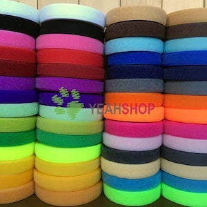 20mm (0.79") Wholesale Sew on Hook and Loop Tape - 100% Nylon / No Adhesive Fastener Tape - 5 Meters - 28 Colors Available