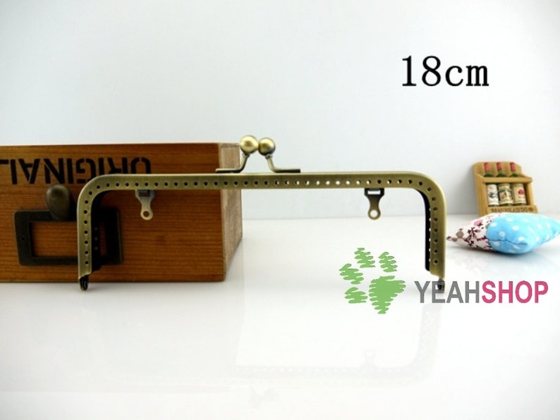 Cadre de sac à main en laiton antique Perle rectangulaire RPF-42 8.5cm / 10cm / 12cm / 15cm / 18cm image 5