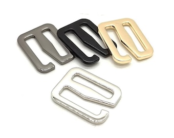 10 Pcs 25mm(1") Zinc Alloy Metal G Hooks Flat Hook Sildes Adjustable Fastener Belt Buckle for Strap Webbing(MBP9)