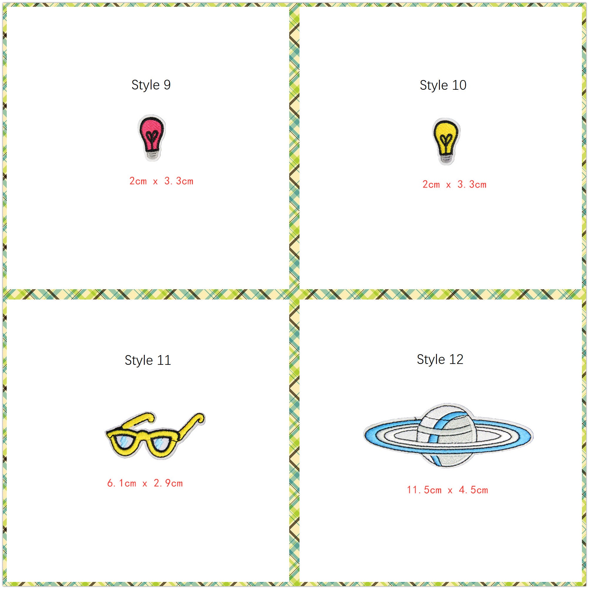  Wholesale Iron on Fabric Patch for Clothing/Bulk Embroidered  Sew on Applique Cute Patch Fabric Badge Garment DIY Apparel Accessories -  Tree Rocket hot air Balloon (WFB-18) (One of Each)