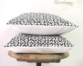 Black Dots Pillow Organic Cotton 16 x 16''