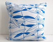 Blue Pillow Organic Cotton Cushion 16 x 16" laKattun