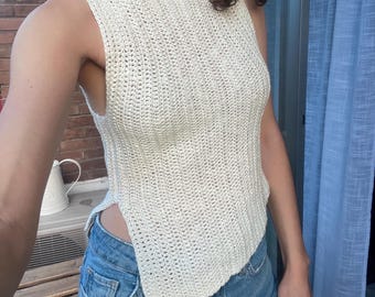 Asymmetric Summer Crochet Top Pattern (PDF Download) - The Drift Top