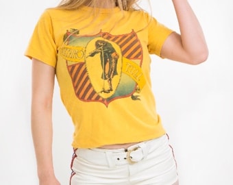 T-shirt Vintage Jethro Tull - Tournée Américaine 1977 - Réimpression Moderne - Taille Regular, Manches Courtes, Noir - Neuf Avec étiquettes