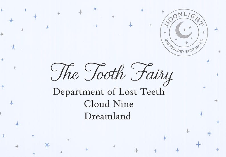 Tooth In Script Tooth Fairy Official Stationery Set – Department of Lost Teeth ...