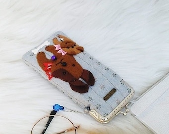 Lovely Dog Fabric glasses case Retro glasses Case Soft eyeglass Case Kiss lock Handmade glass case Glasses case