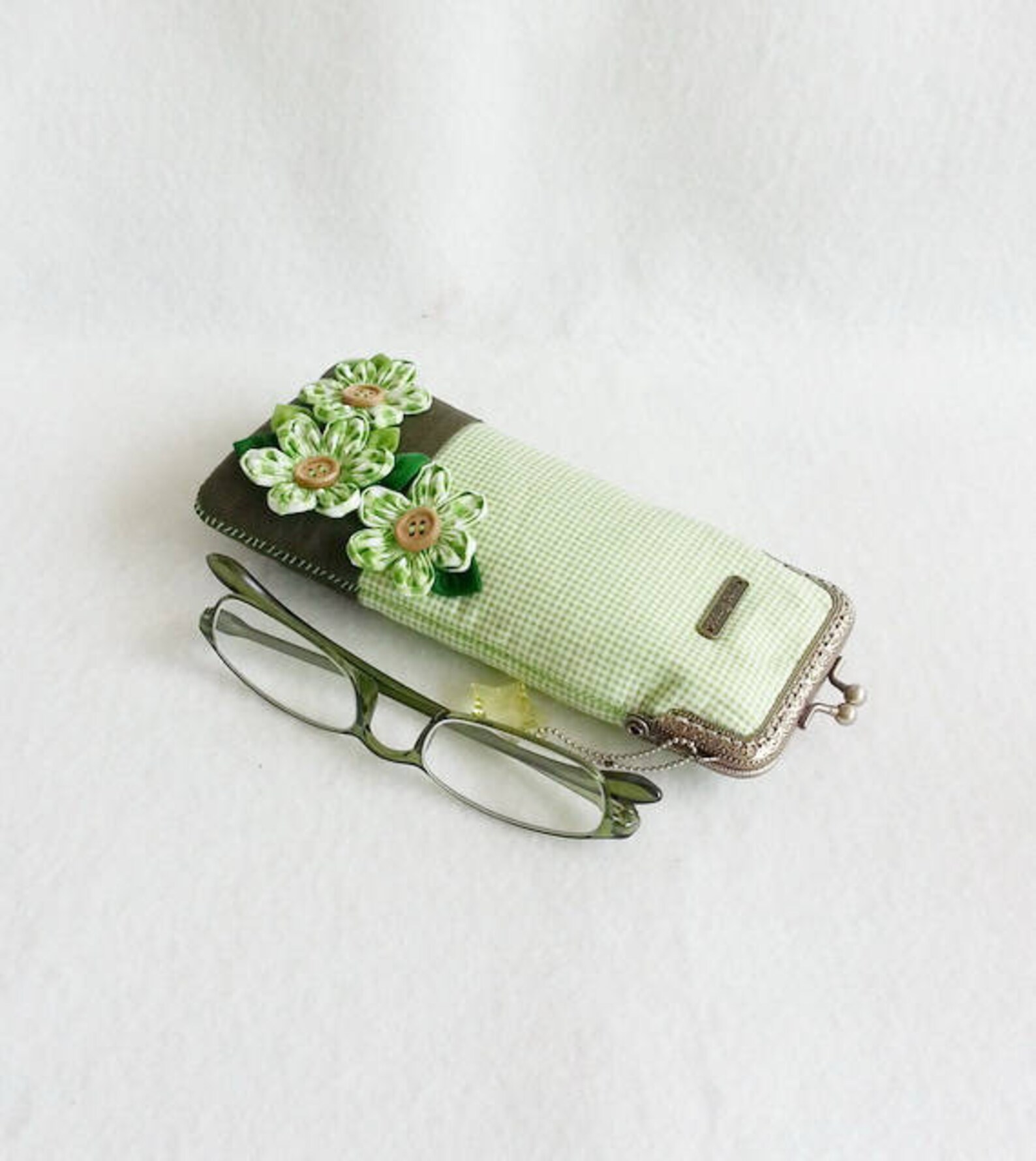 Beautiful Green Glasses Case Eyeglass Case Spectacle Case Etsy