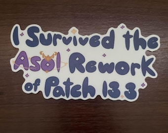 Pegatina "Sobreviví a la reelaboración de Asol del parche 13.3"