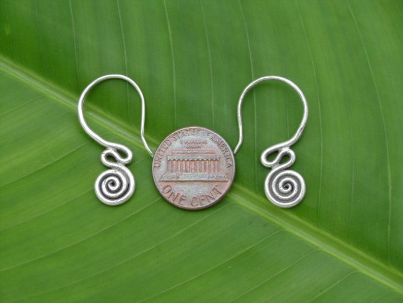 Silver Spiral Earrings 4 The Sassy Lines