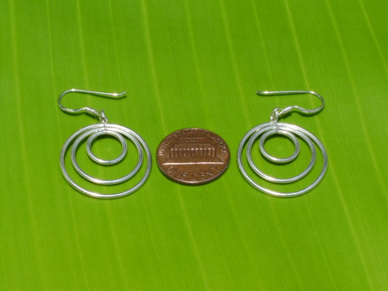 Thai Silver Earrings The Three Rings