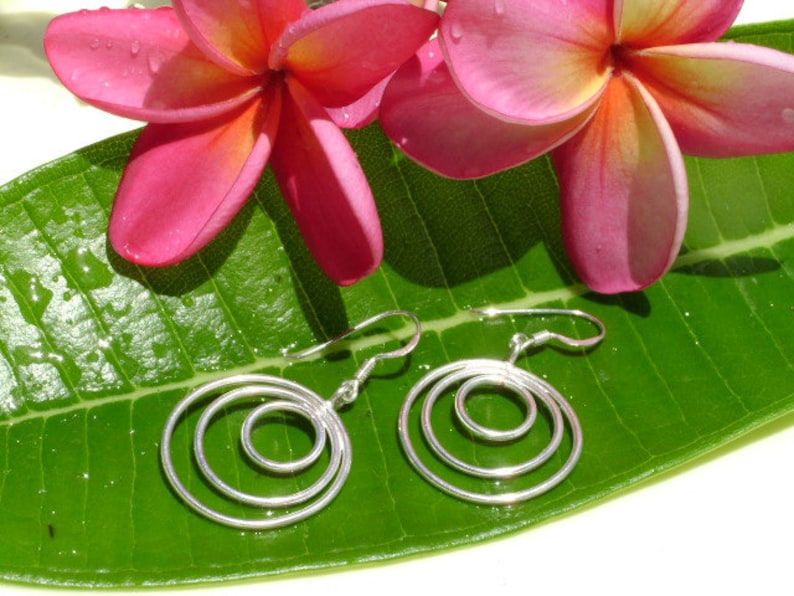 Thai Silver Earrings The Three Rings
