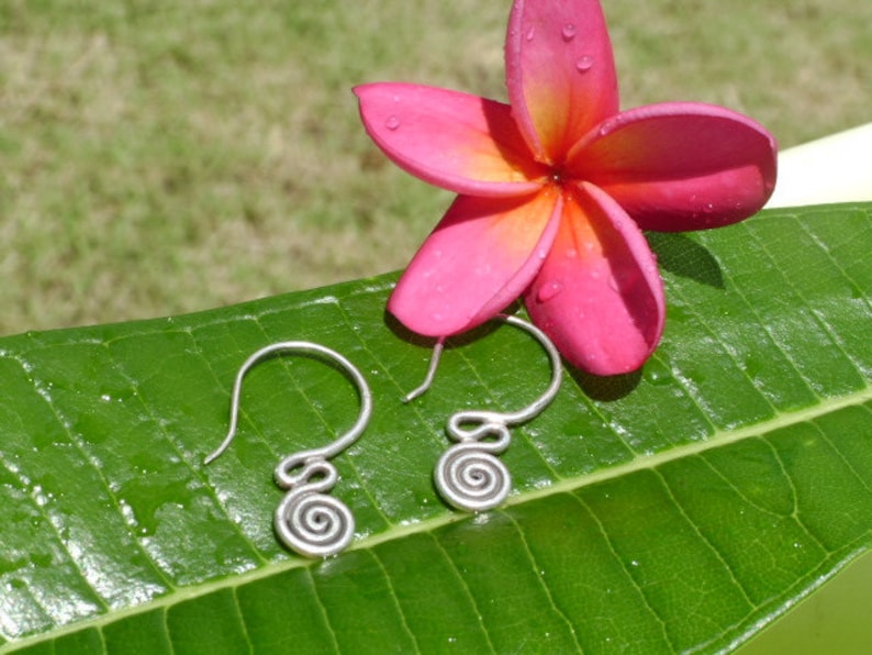 Silver Spiral Earrings 4 The Sassy Lines