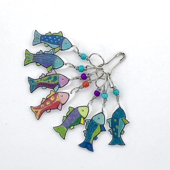 Go Fish Stitch Markers, Snag Free Go Fish Stitch Markers, Snag Free