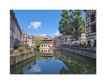 Strasbourg France Canvas Print: Le Petite France Travel Photography