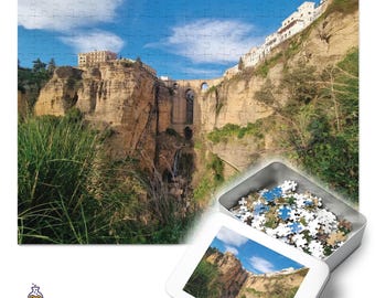 Ronda Spain Jigsaw Puzzle | Puente Nuevo Gorge Puzzle | Andalusia Travel Gift | Scenic Spanish Landscape