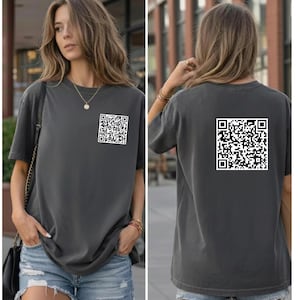 F*ck Trump QR Code TShirt, Subtle Front And Back Prints FDT Tee, Trump Sucks Sweatshirt, Fascist Shirt, Hidden Message Hoodie Fun Prank Gift