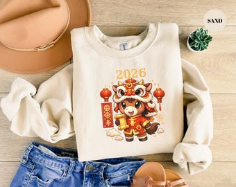 2026 Year Of The Horse Shirt, Chinese New Year Sweatshirt, Chinese Horse Hoodie, Happy Chinese New Year Tee, New Year 2026 T-shirt