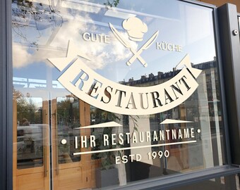 Personalized Restaurant Wall Decal | Logo for Walls, Glass & Cars | Premium Vinyl Lettering | Matte Elegant