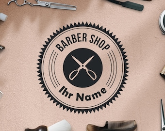 Personalized Barber Shop Sticker – Vinyl Decal for Shop Windows, Glass & Walls, Barber Logo