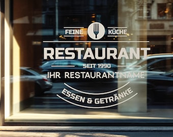 Personalized Restaurant Wall Decal | Premium Logo for Walls, Glass & Vehicles | Matte Finish | 30×40 to 60×80 cm