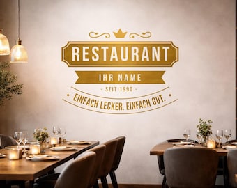 Personalized Restaurant Wall Decal | Logo for Wall & Glass | 30–60 cm | Premium Vinyl Lettering for the Hospitality Industry