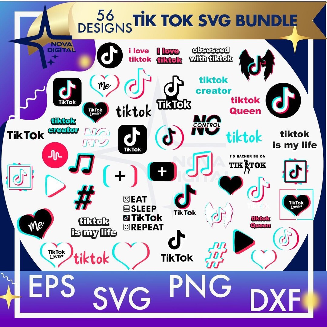 Tiktok SVG Bundle, Cool Designs PNG, Printable Files (digital Download) - Etsy
