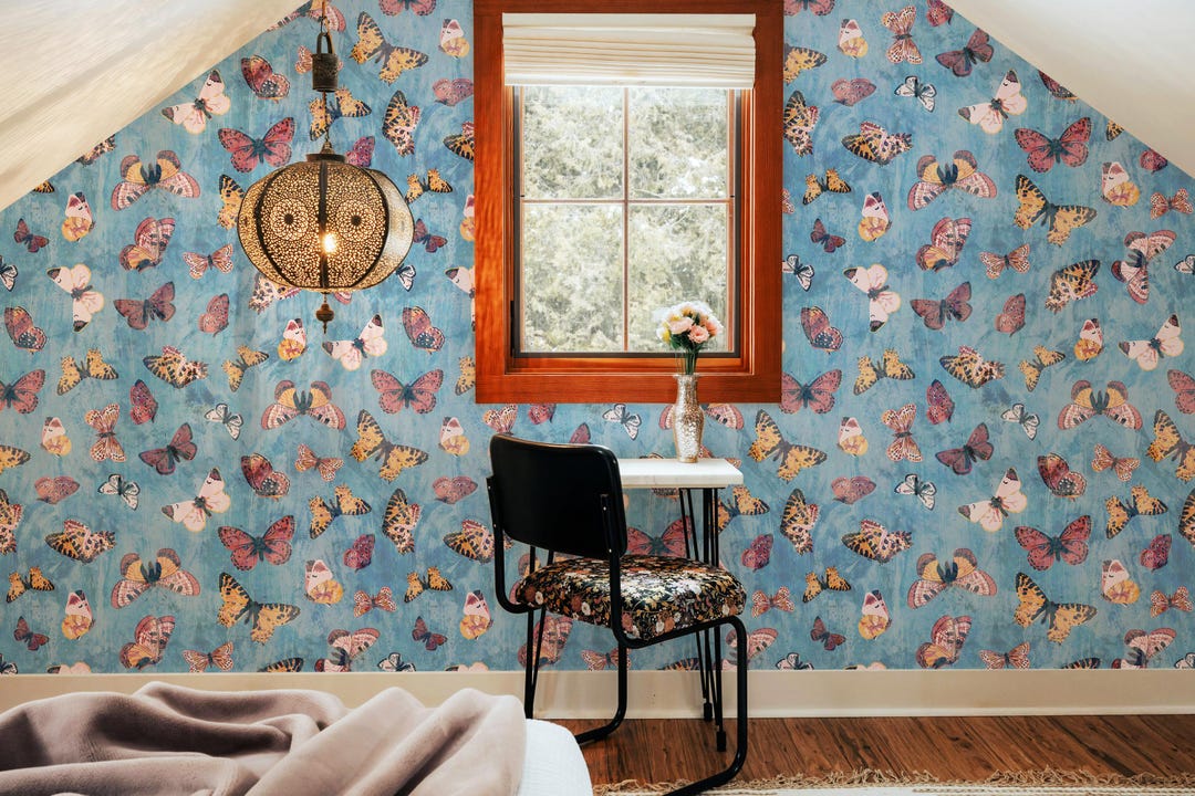Vintage Butterfly Peel and Stick Wallpaper, Removable Wall Mural - Etsy