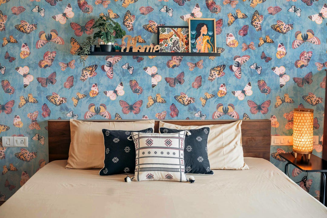 Vintage Butterflies Peel and Stick Wallpaper, Butterfly Removable Wall ...