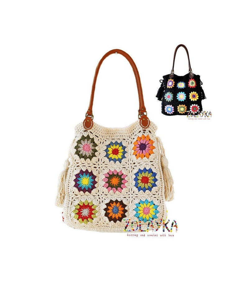 Women Large Purse Boho Shoulder Bag Large Crochet Tote Bag Etsy