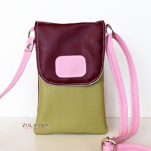 Bolso bandolera para teléfono móvil, cartera para teléfono móvil con correa ajustable y bolsillos adicionales, funda de viaje para teléfono, idea de regalo para el mejor amigo