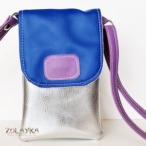 Cartera para teléfono de cuero vegano, bolso bandolera para teléfono móvil con bolsillos, idea de regalo para el mejor amigo