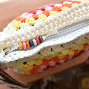 Hippie Crossbody Bag, Granny Square Bag, Crochet Colorful Purse, Adjustable Strap, Festival Shoulder Bag, Vintage Style, Gift For Her image 9