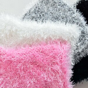 Black pussycat hat, cat ear hat, cat hat, kitty hat, hat with ears, pussycat beanie, animal hat, pussyhat, women march hat, fur pussy cat image 5