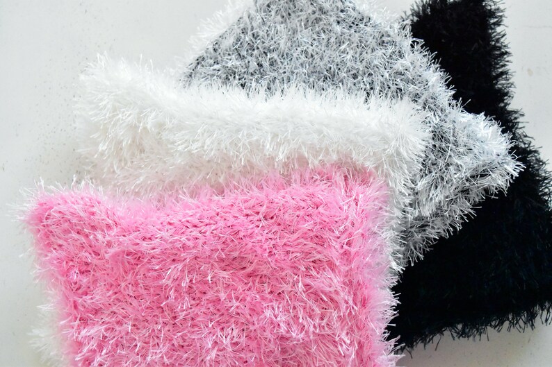 Black pussycat hat, cat ear hat, cat hat, kitty hat, hat with ears, pussycat beanie, animal hat, pussyhat, women march hat, fur pussy cat image 5