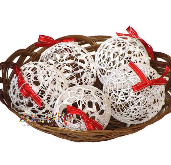 未使用☆レース編みオーナメントモビール レース編み｜編んで作るクリスマスオーナメント｜星の形のモチーフの