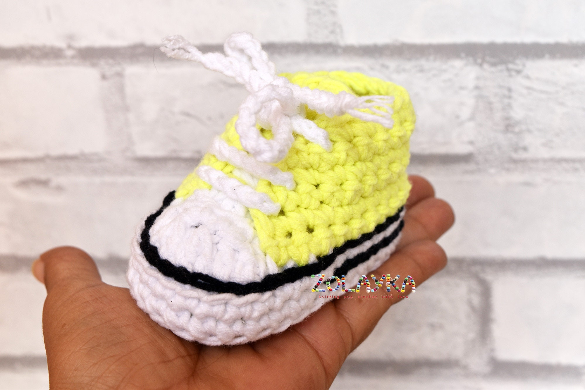 Neon Newborn Baby Shoes 0 12 Months Size Crochet Baby Sneakers