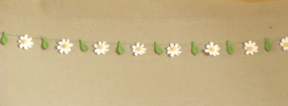 3d Marguerite Fleur Guirlande Filles Chambre Décor Printemps Banderoles Mur Floral Pâques Remise Pépinière Décor Crochet Marguerite Guirlande Dété