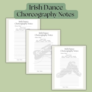Coreografia de Dança Irlandesa para Imprimir | Aula para Adultos | Passo Reel Jig Hornpipe | Download Digital