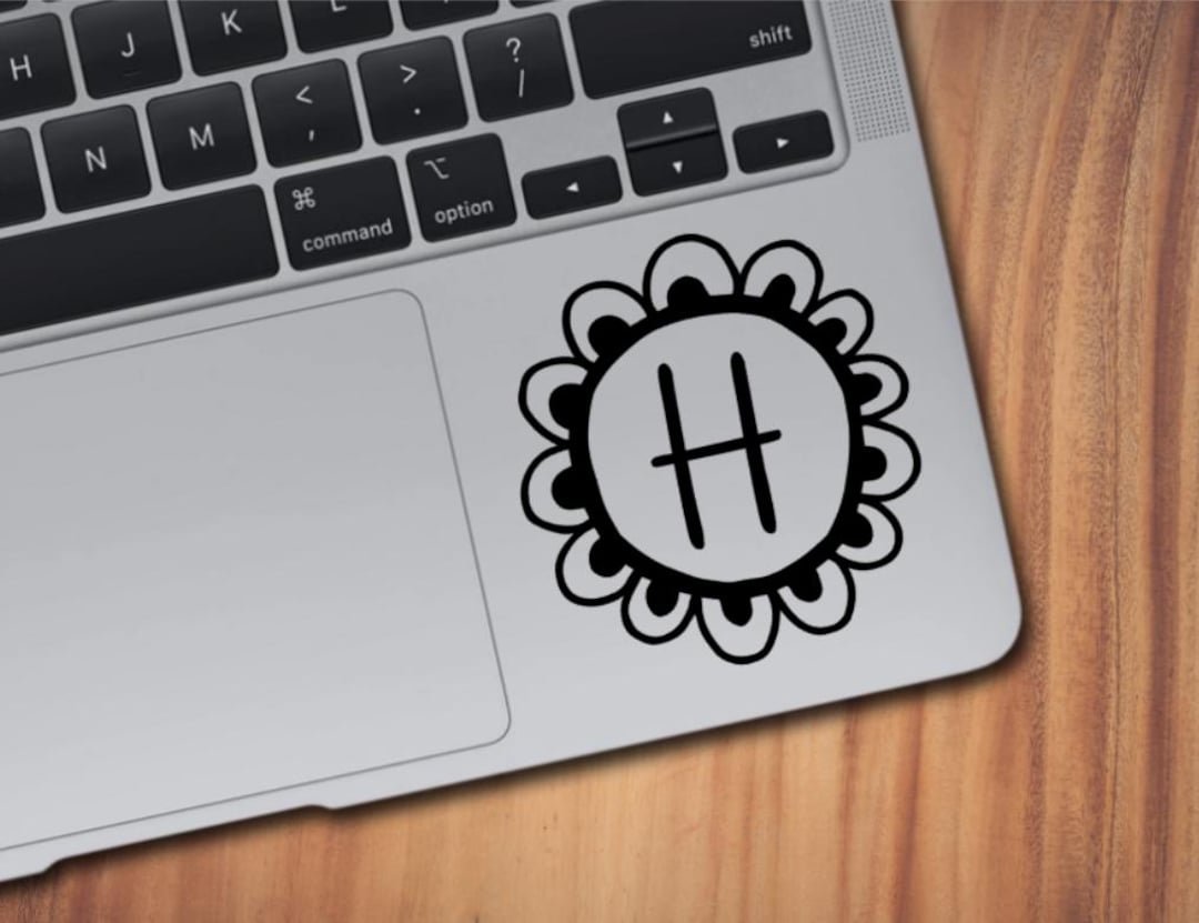 Initial Sign Sticker Custom Monogram Initial Vinyl Sticker: Laptop, Water Bottle Decal - Etsy