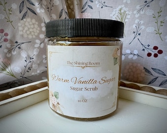 Warm Vanilla Sugar Scrub: 10 oz Natural Exfoliating Body Scrub
