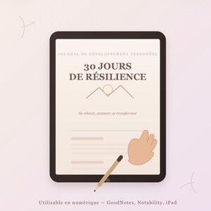 30 Day Resilience Journal for Women | Printable Self Care Workbook | Daily Affirmations & Gratitude Planner | Digital Download PDF
