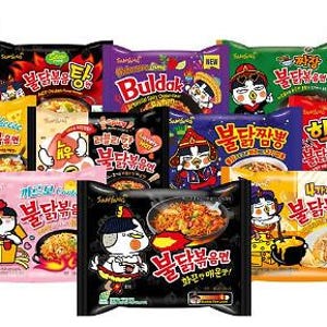 Buldak Hot Spicy Ramen Variety Pack, Korean Fire Noodles