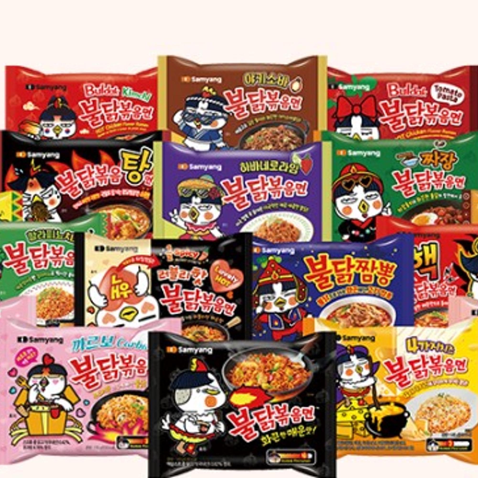 Buldax Buldak Spicy Ramen Variety Pack, Korean Fire Noodles (pack of 5) - Etsy