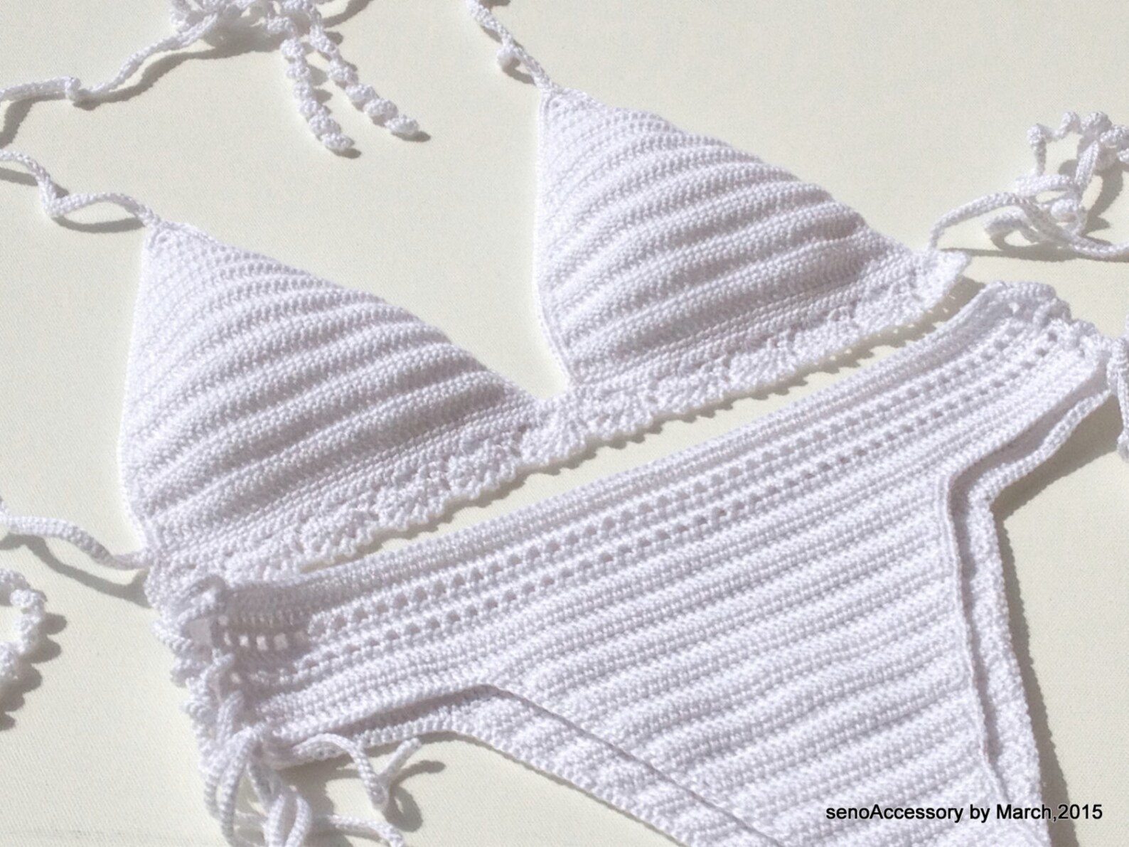 White Crochet Bikini White Crochet Halter Bikini Women Etsy